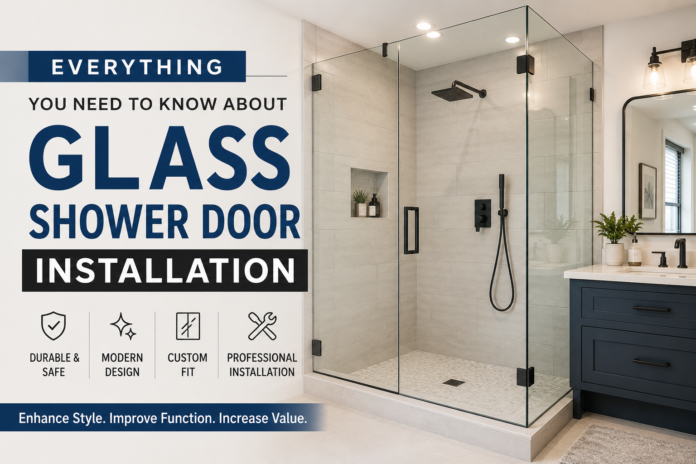 glass shower door installation